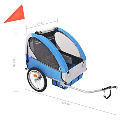 Kids' Bicycle Trailer 30kg Capacity