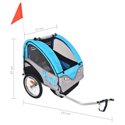 Kids' Bicycle Trailer 30kg Capacity