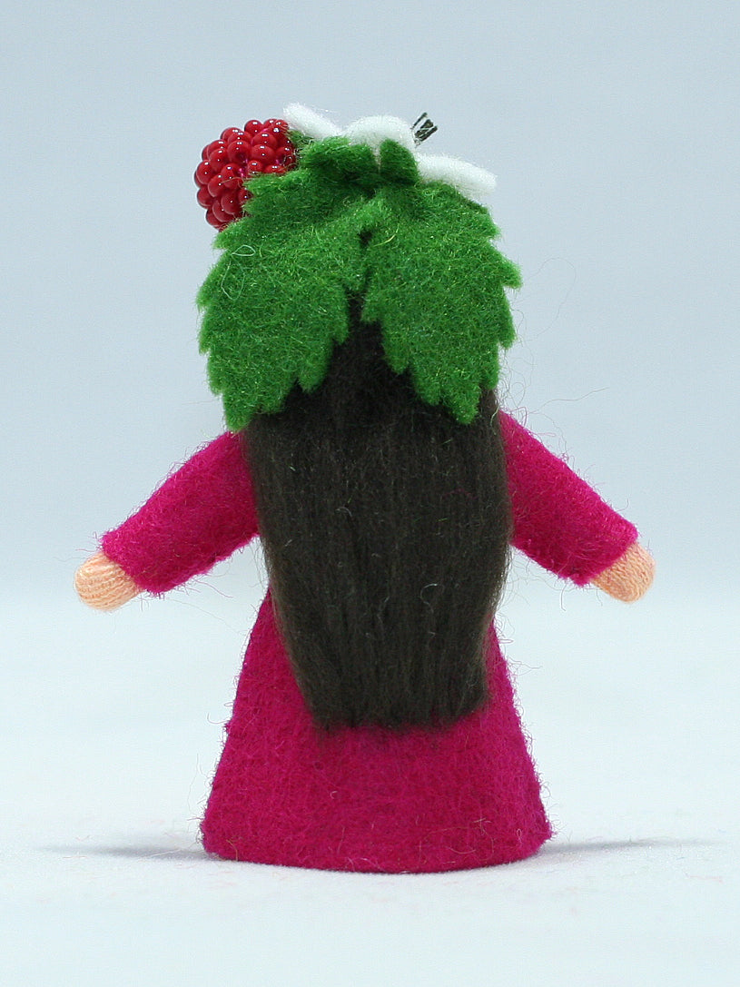 Raspberry Doll with Flower in Hand
