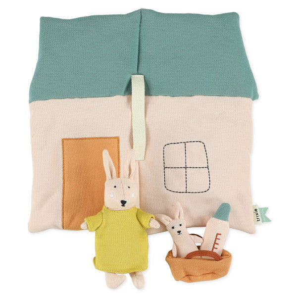 Trixie Puppet World M Home with Mrs Rabbit and Baby Rabbit