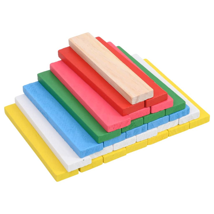 150 Piece Wooden Building Block Set Solid Pinewood Painted-vidaXL-Yes Bebe