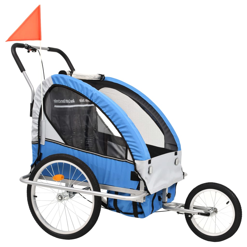2-in-1 Kids' Bicycle Trailer & Stroller 40kg Capacity