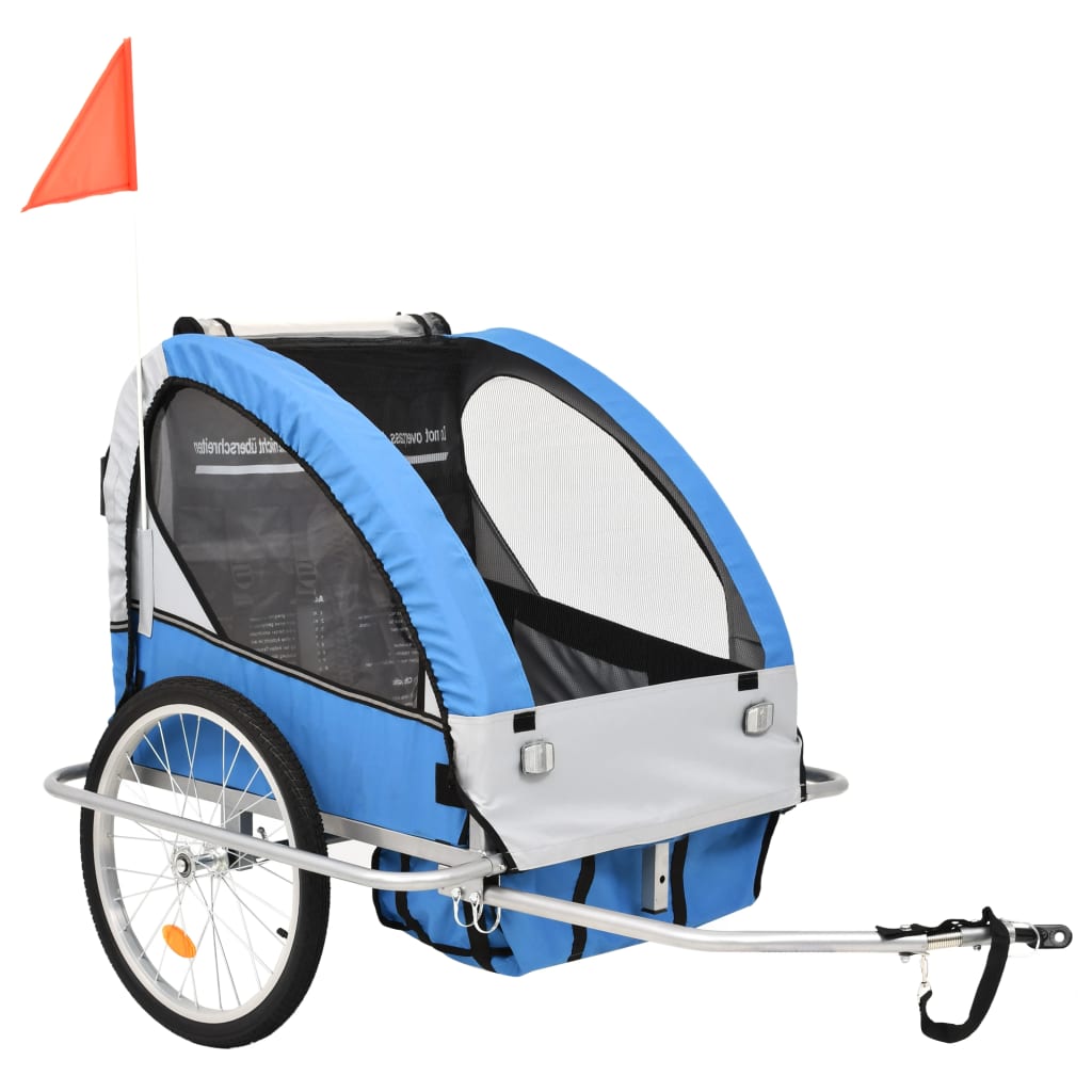 2-in-1 Kids' Bicycle Trailer & Stroller 40kg Capacity