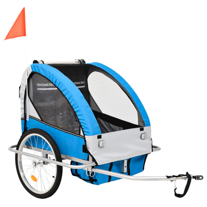 2-in-1 Kids' Bicycle Trailer & Stroller 40kg Capacity