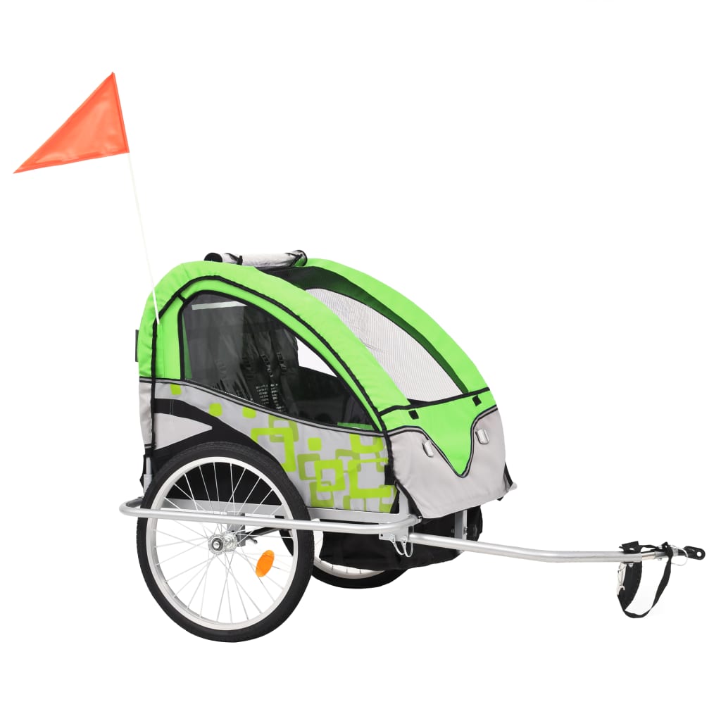 2-in-1 Kids' Bicycle Trailer & Stroller 40kg Capacity