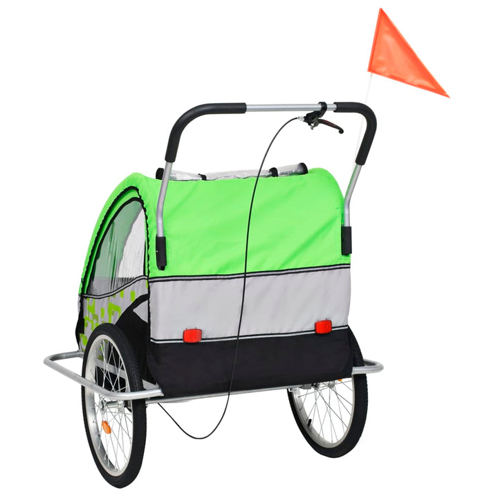 2-in-1 Kids' Bicycle Trailer & Stroller 40kg Capacity