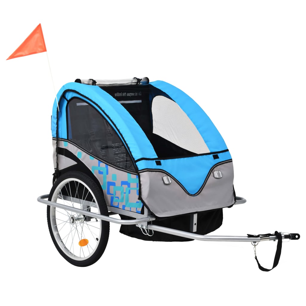 2-in-1 Kids' Bicycle Trailer & Stroller 40kg Capacity