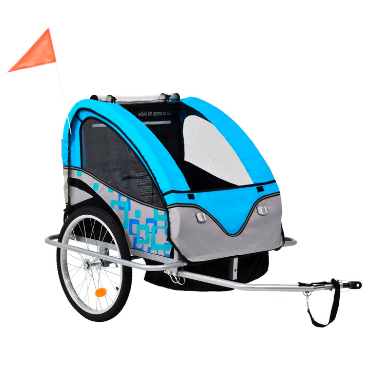 2-in-1 Kids' Bicycle Trailer & Stroller 40kg Capacity