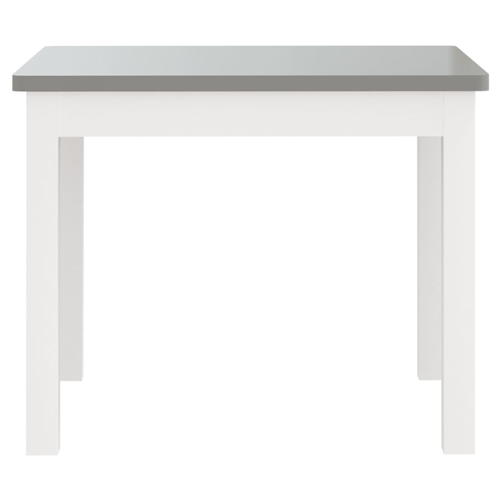 3 Piece Children Table and Chair Set White and Grey MDF-vidaXL-Yes Bebe