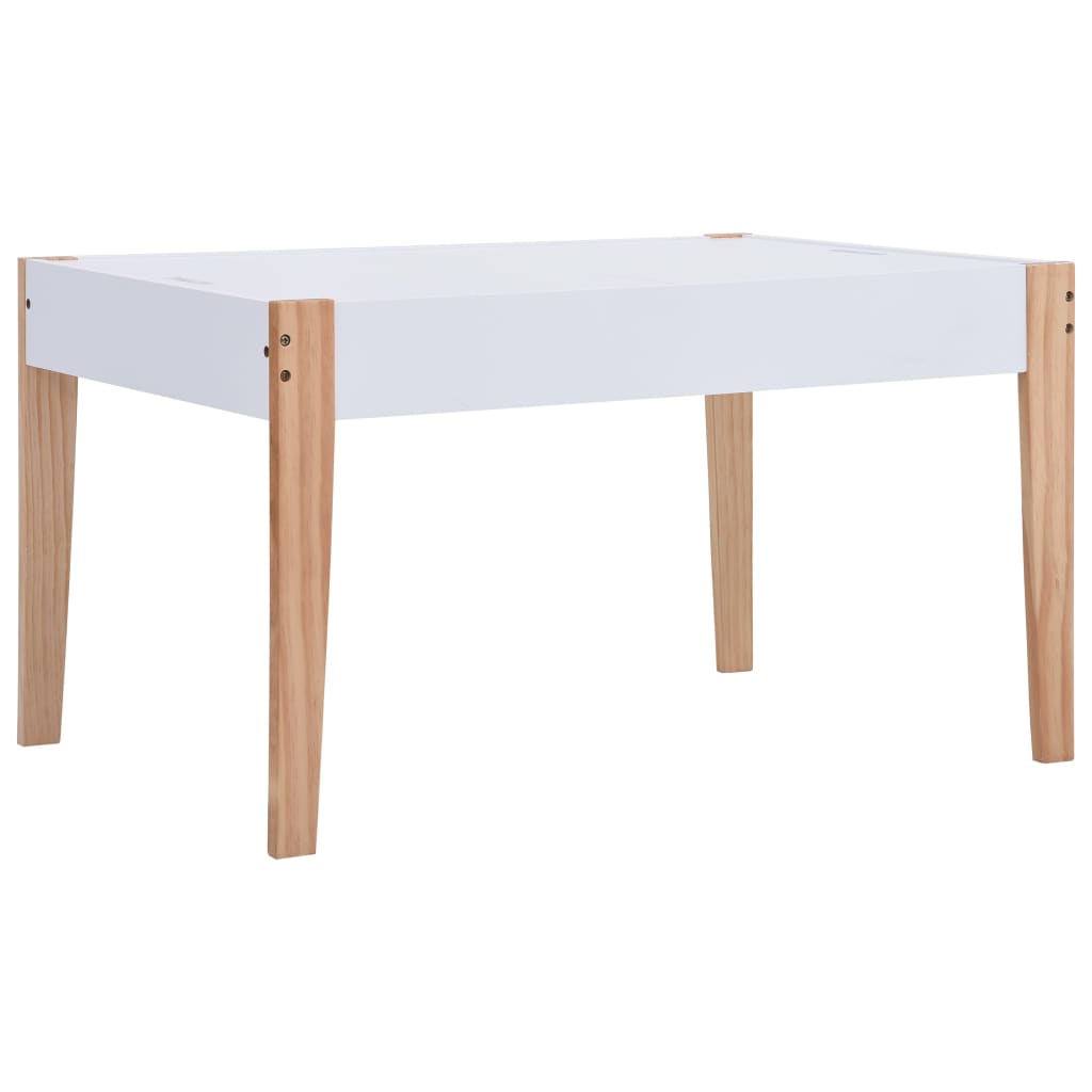 3 Piece Kids Storage Chalkboard Table Chair Set Black and White-vidaXL-Yes Bebe