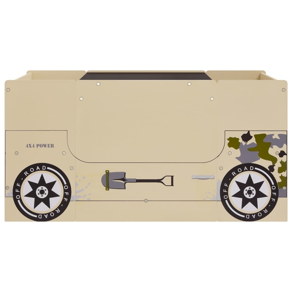 3 Piece Kids Table and Chair Set Off-road Car Design MDF-vidaXL-Yes Bebe