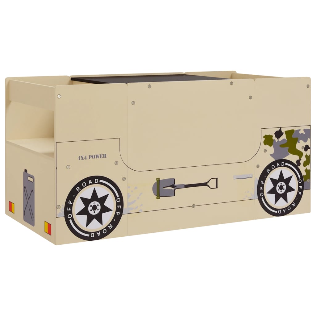 3 Piece Kids Table and Chair Set Off-road Car Design MDF-vidaXL-Yes Bebe