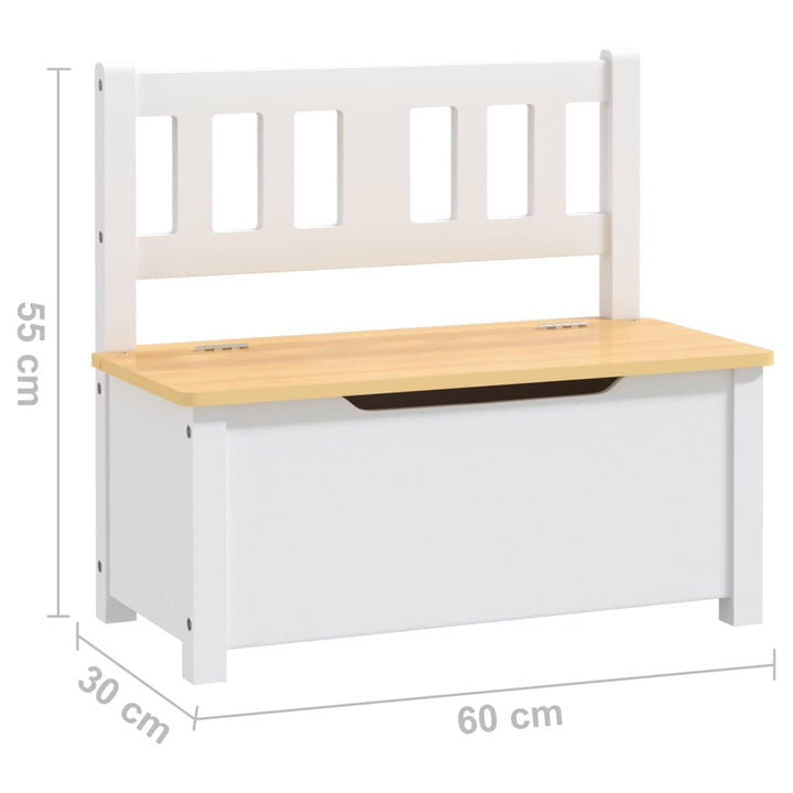 4 Piece Children Table and Chair Set White and Beige MDF-vidaXL-Yes Bebe