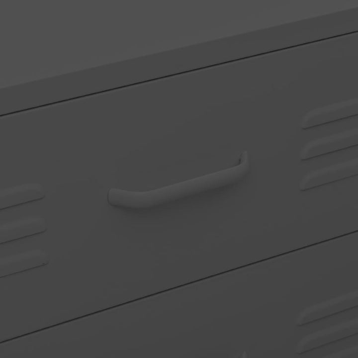 Chest of Drawers Anthracite 80x35x101.5 cm Steel-vidaXL-Yes Bebe