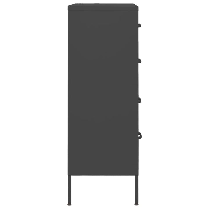 Chest of Drawers Anthracite 80x35x101.5 cm Steel-vidaXL-Yes Bebe