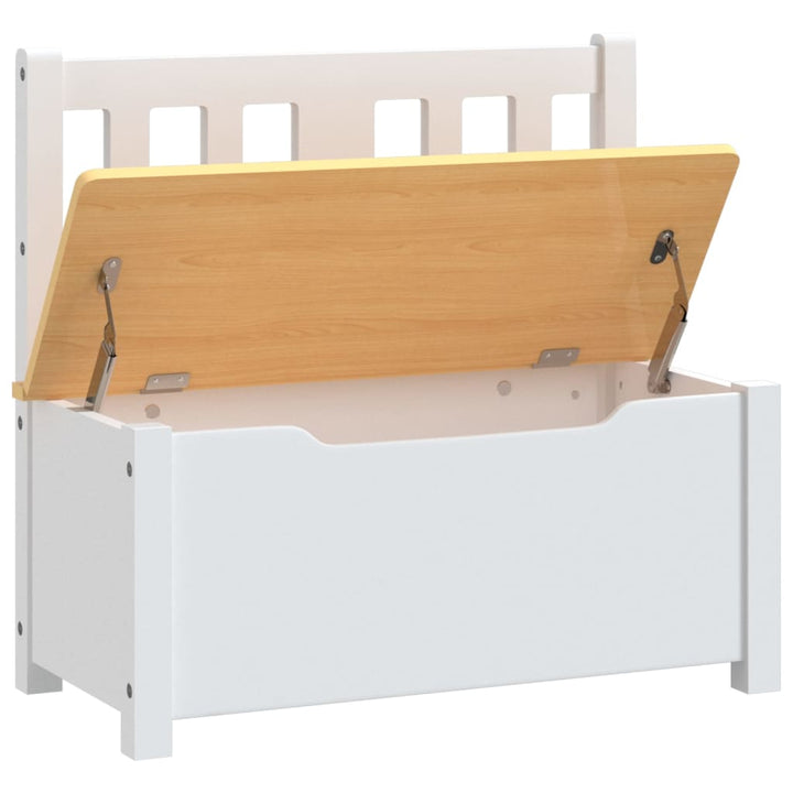 Children Storage Bench White and Beige 60x30x55 cm MDF-vidaXL-Yes Bebe