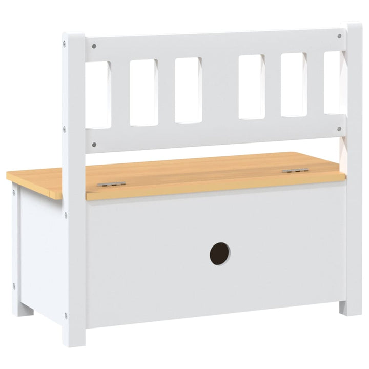 Children Storage Bench White and Beige 60x30x55 cm MDF-vidaXL-Yes Bebe