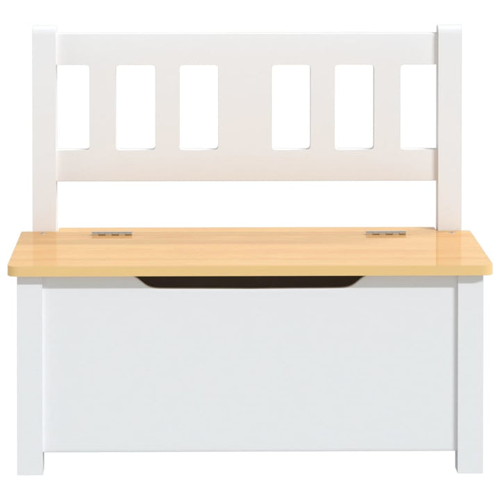 Children Storage Bench White and Beige 60x30x55 cm MDF-vidaXL-Yes Bebe