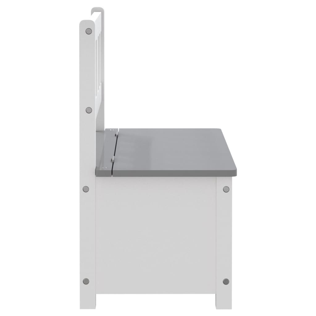 Children Storage Bench White and Grey 60x30x55 cm MDF-vidaXL-Yes Bebe
