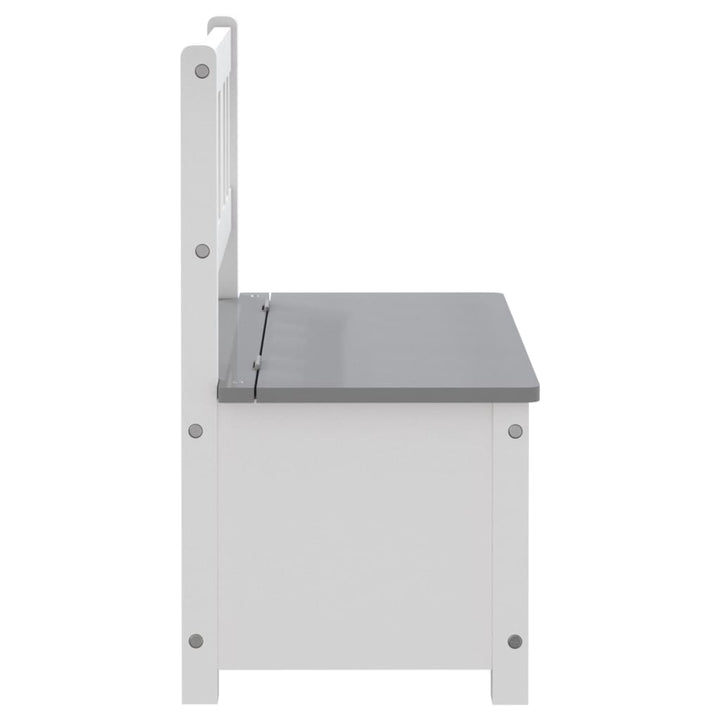 Children Storage Bench White and Grey 60x30x55 cm MDF-vidaXL-Yes Bebe