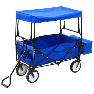 Folding Hand Trolley with Canopy-Trolleys-vidaXL-Yes Bebe