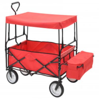 Folding Hand Trolley with Canopy-Trolleys-vidaXL-Yes Bebe