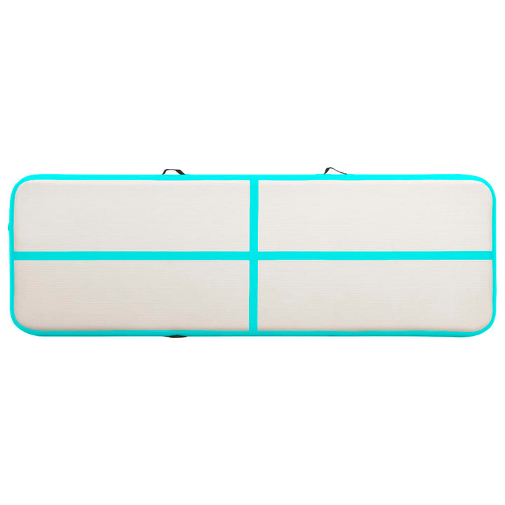 Inflatable Gymnastics Mat with Pump 300x100x15 cm PVC Green-vidaXL-Yes Bebe