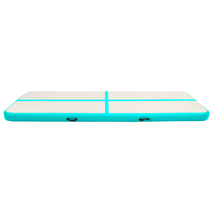 Inflatable Gymnastics Mat with Pump 300x100x15 cm PVC Green-vidaXL-Yes Bebe