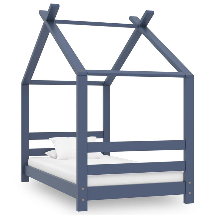 Kids Bed Frame Solid Pine Wood 70x140 cm