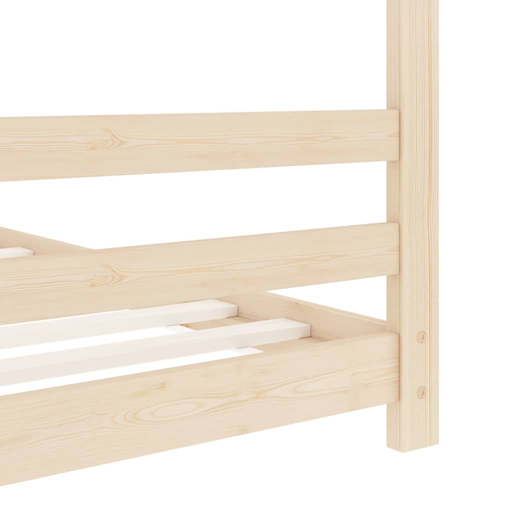 Kids Bed Frame Solid Pine Wood 70x140 cm-vidaXL-Yes Bebe
