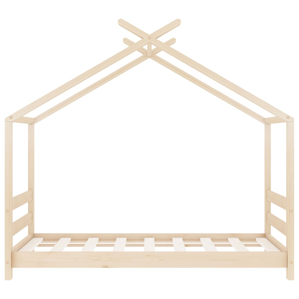 Kids Bed Frame Solid Pine Wood 70x140 cm-vidaXL-Yes Bebe