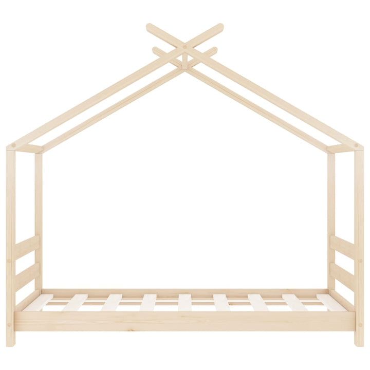 Kids Bed Frame Solid Pine Wood 70x140 cm-vidaXL-Yes Bebe