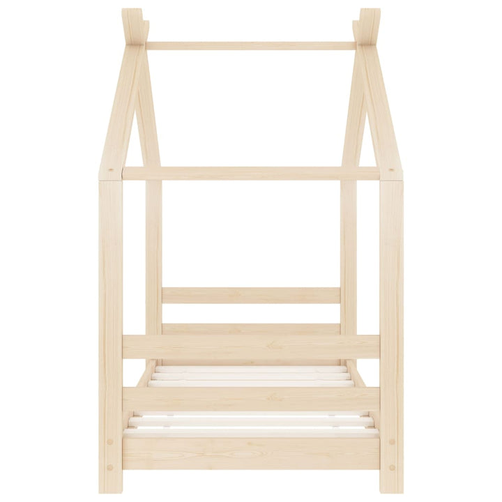Kids Bed Frame Solid Pine Wood 70x140 cm-vidaXL-Yes Bebe