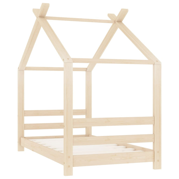 Kids Bed Frame Solid Pine Wood 70x140 cm-vidaXL-Yes Bebe