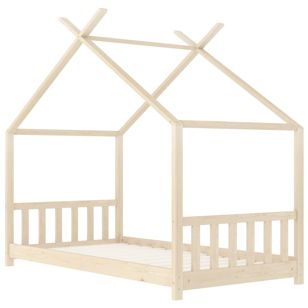 Kids Bed Frame Solid Pine Wood-Beds & Bed Frames-vidaXL-Yes Bebe