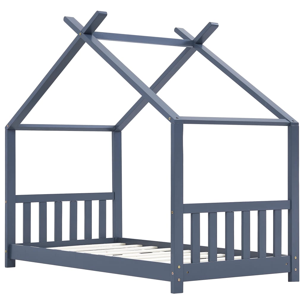 Kids Bed Frame Solid Pine Wood-Beds & Bed Frames-vidaXL-Yes Bebe