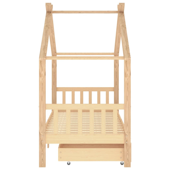 Kids Bed Frame with Drawers Solid Pine Wood-Beds & Bed Frames-vidaXL-Yes Bebe
