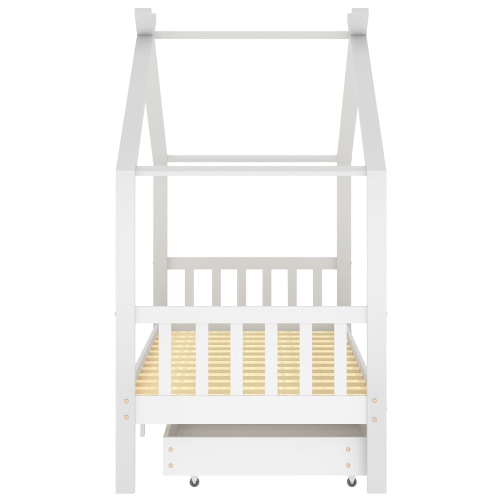 Kids Bed Frame with Drawers Solid Pine Wood-Beds & Bed Frames-vidaXL-Yes Bebe