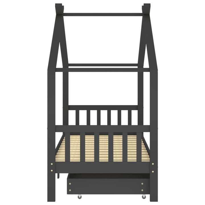 Kids Bed Frame with Drawers Solid Pine Wood-Beds & Bed Frames-vidaXL-Yes Bebe