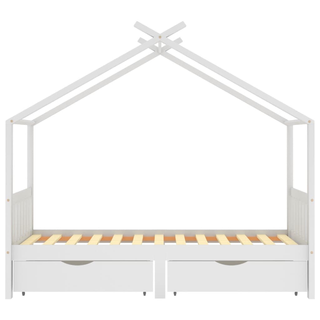 Kids Bed Frame with Drawers Solid Pine Wood-Beds & Bed Frames-vidaXL-Yes Bebe