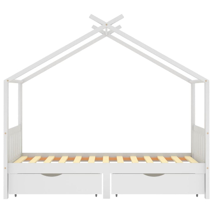 Kids Bed Frame with Drawers Solid Pine Wood-Beds & Bed Frames-vidaXL-Yes Bebe