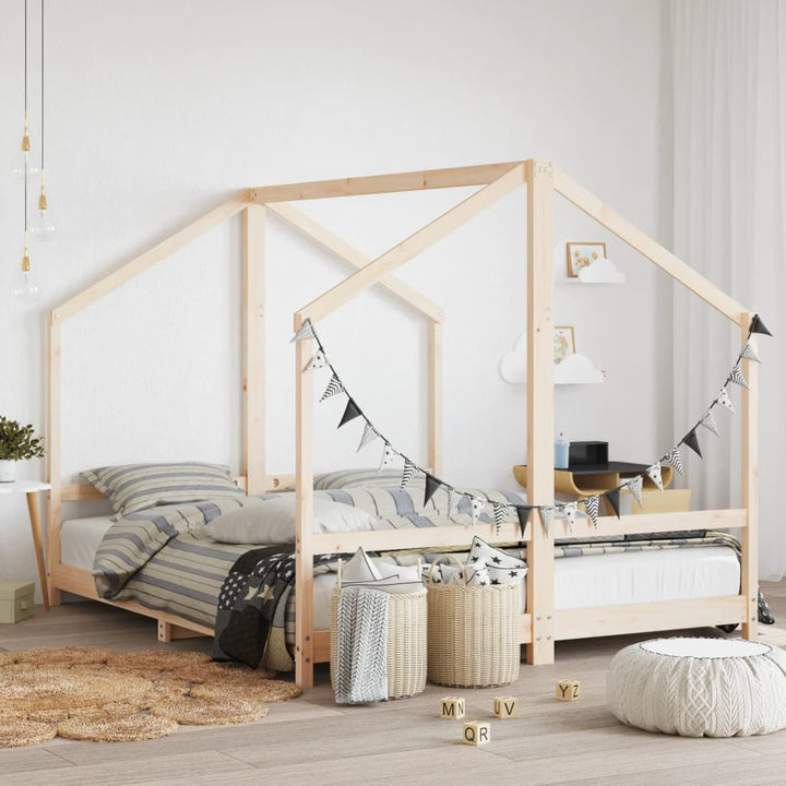 Kids Double Bed Frame Solid Wood Pine-vidaXL-Yes Bebe