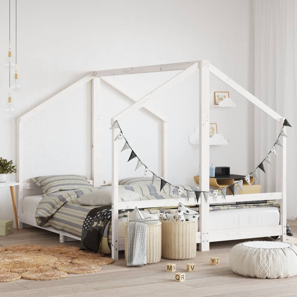 Kids Double Bed Frame Solid Wood Pine-vidaXL-Yes Bebe
