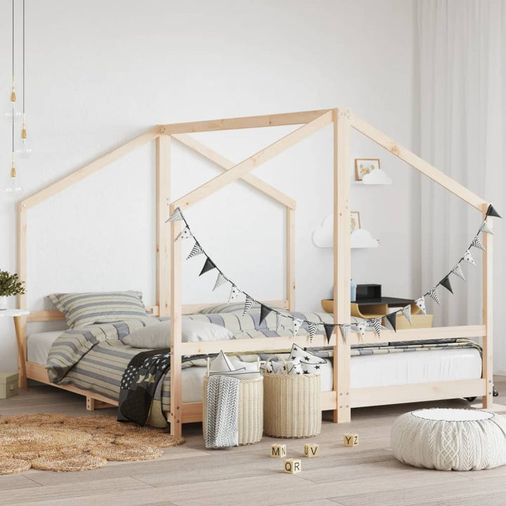 Kids Double Bed Frame Solid Wood Pine-vidaXL-Yes Bebe