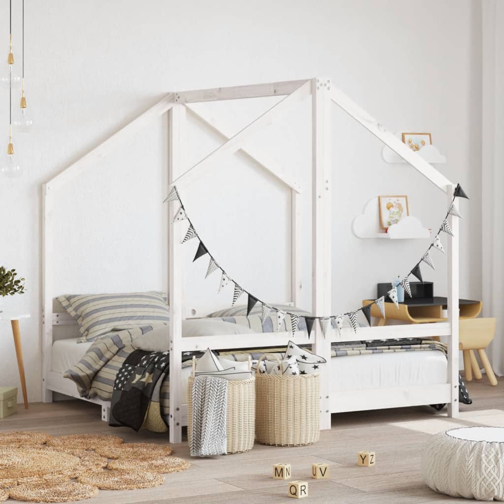 Kids Double Bed Frame Solid Wood Pine-vidaXL-Yes Bebe