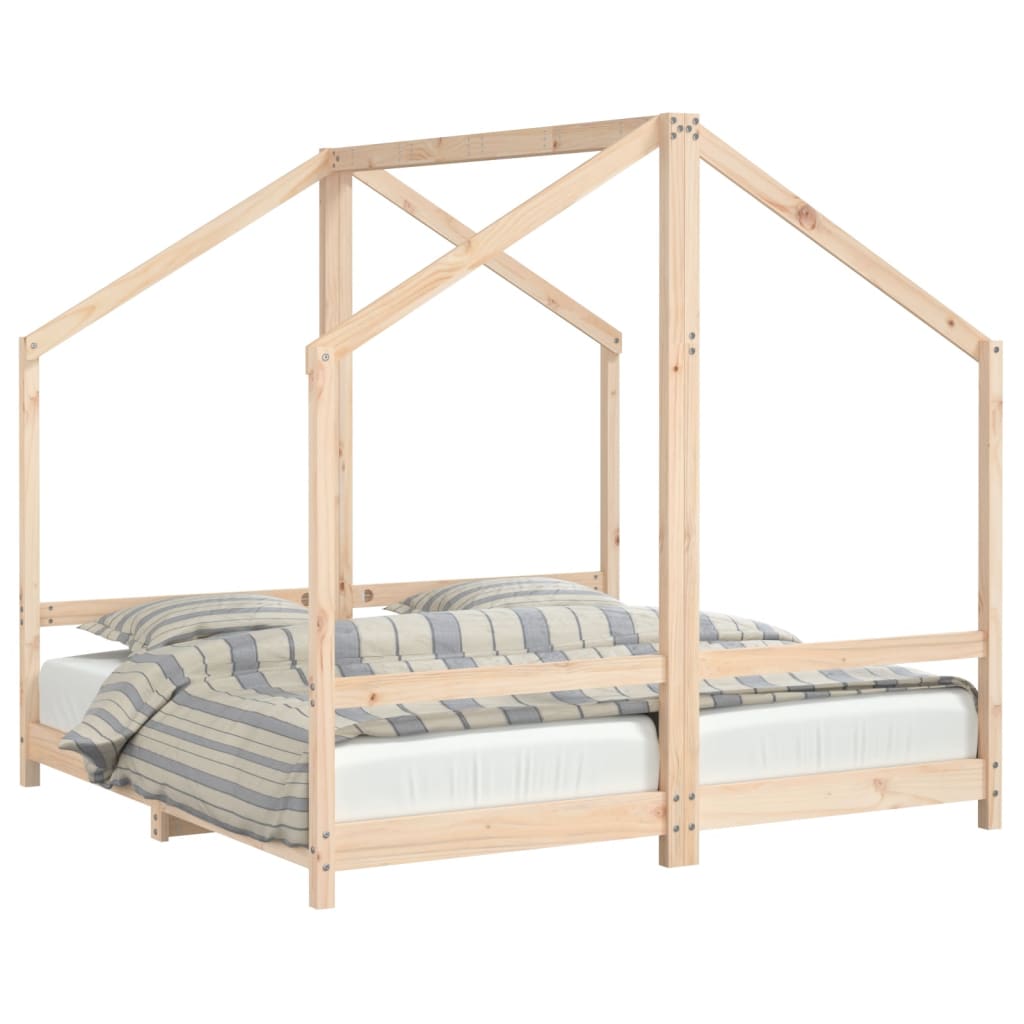 Kids Double Bed Frame Solid Wood Pine-vidaXL-Yes Bebe