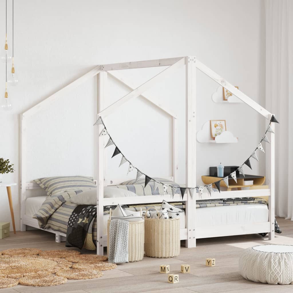 Kids Double Bed Frame Solid Wood Pine-vidaXL-Yes Bebe