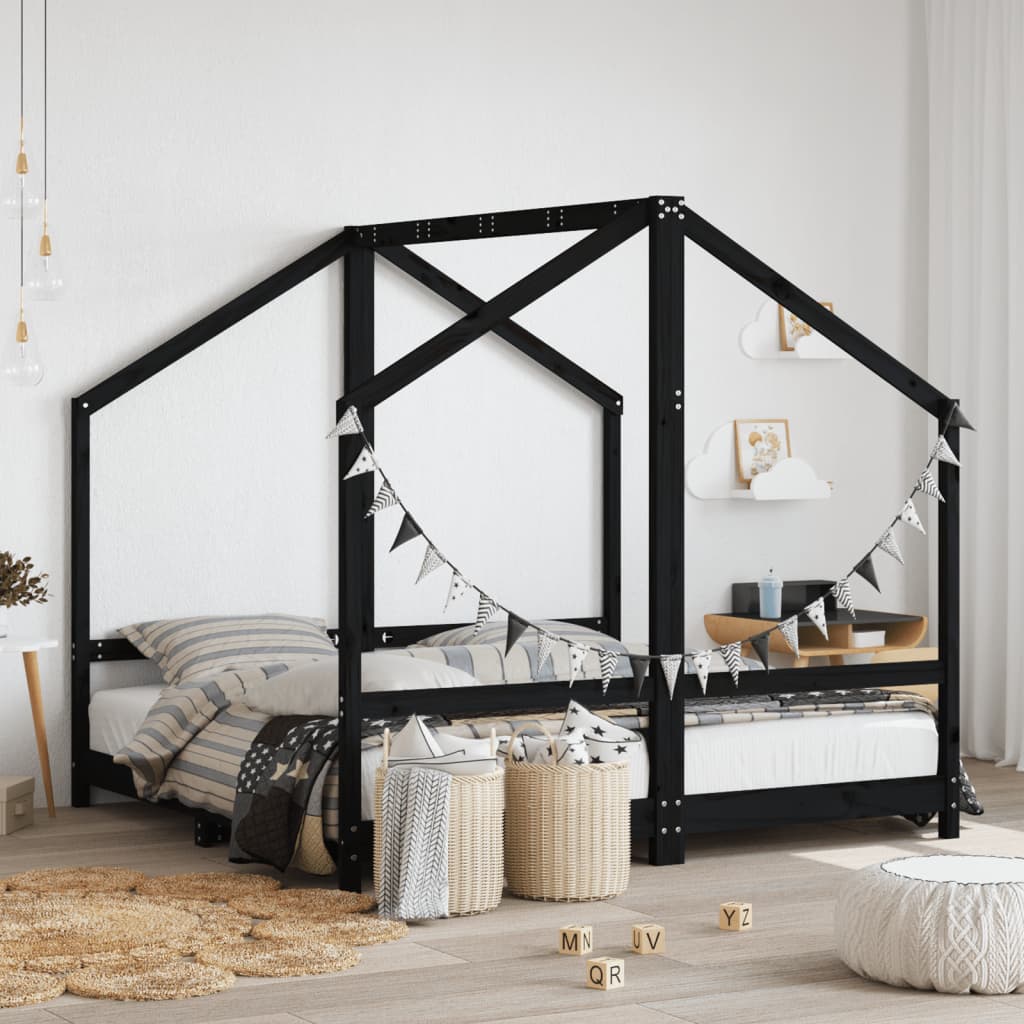Kids Double Bed Frame Solid Wood Pine-vidaXL-Yes Bebe