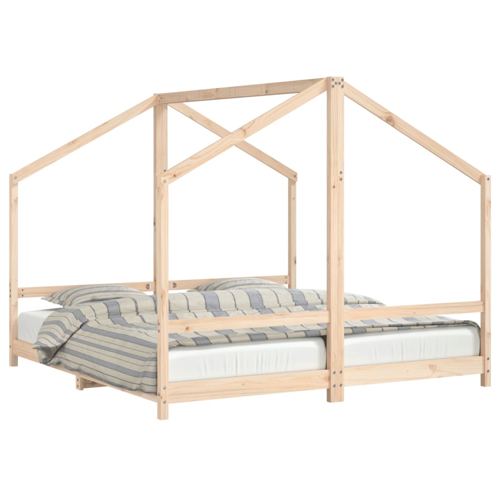Kids Double Bed Frame Solid Wood Pine-vidaXL-Yes Bebe