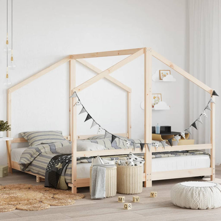 Kids Double Bed Frame Solid Wood Pine-vidaXL-Yes Bebe